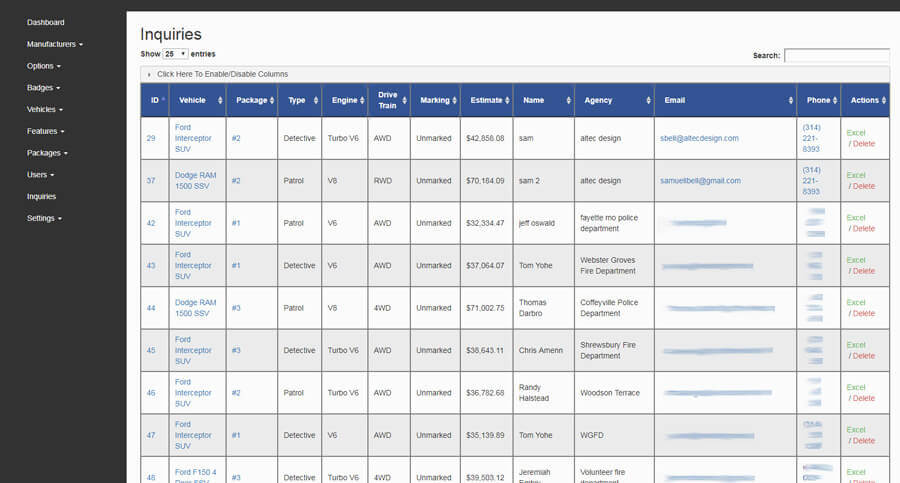 Systems For Public Saftey Online Custom Vehicle Builder Case Study Website